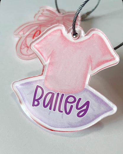Custom Ballet Bag Tag – Personalized Acrylic Dance Gift