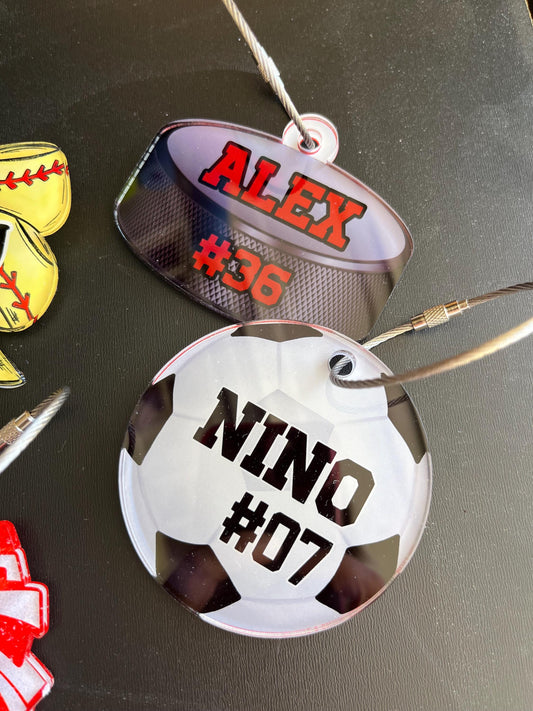 Personalized Sports Bag Tag