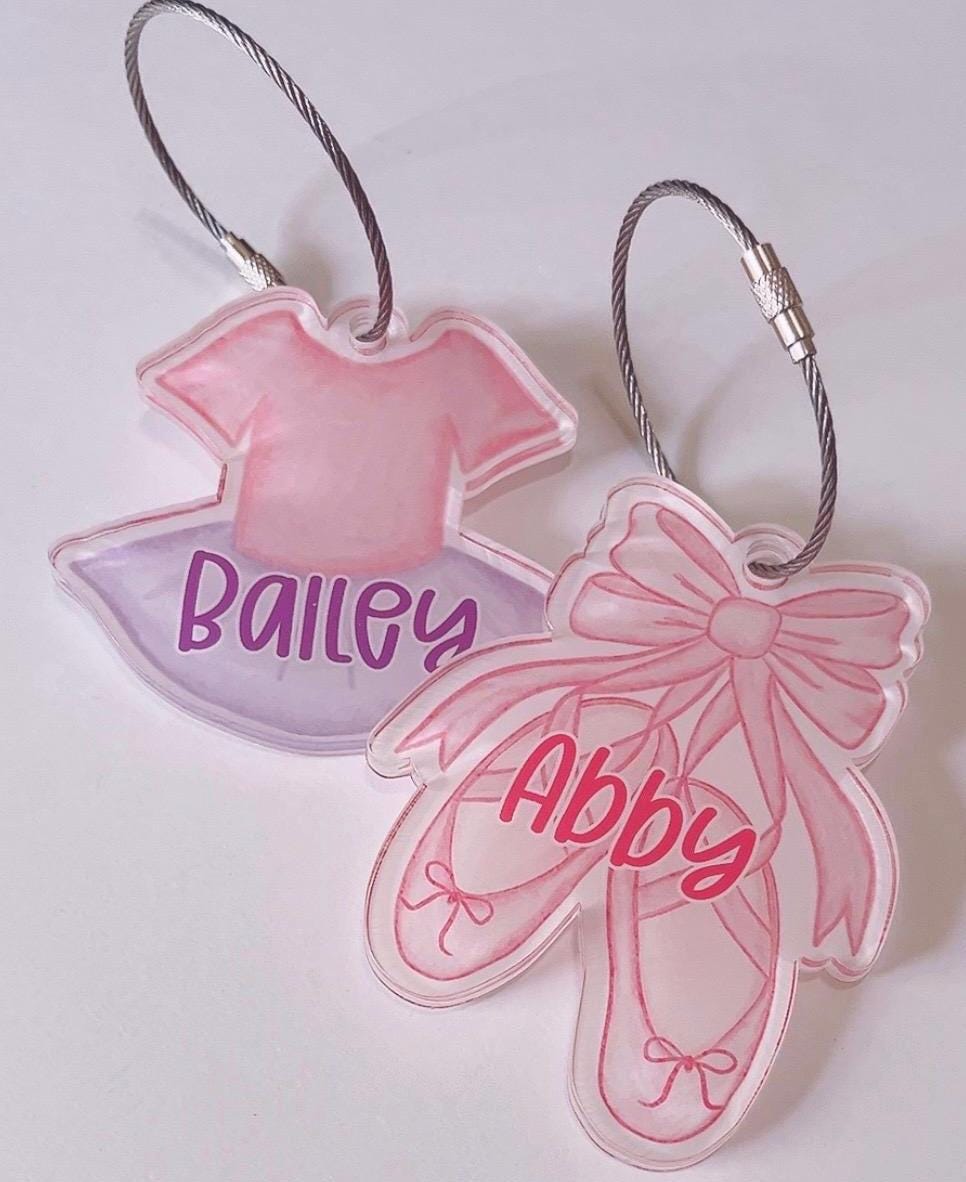 Custom Ballet Bag Tag – Personalized Acrylic Dance Gift