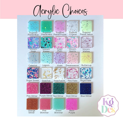 Personalized Glitter Name Badge Reel – Custom Acrylic ID Holder for Nurses, Teachers, Office Staff