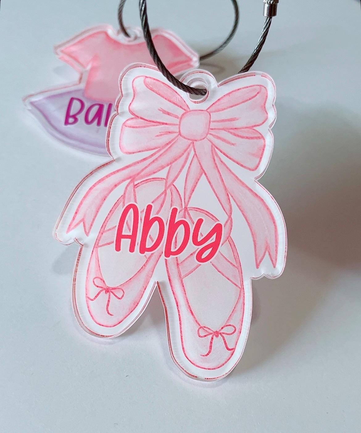Custom Ballet Bag Tag – Personalized Acrylic Dance Gift